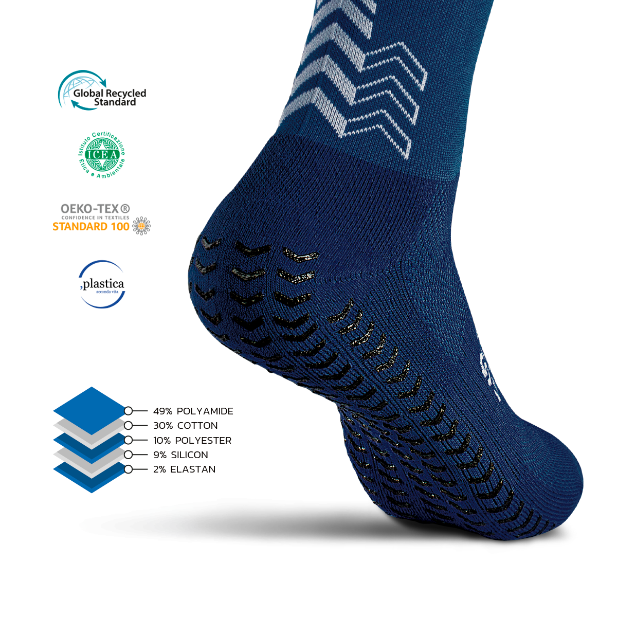 SOXPro Ultra Light Grip Socks, Dark Blue