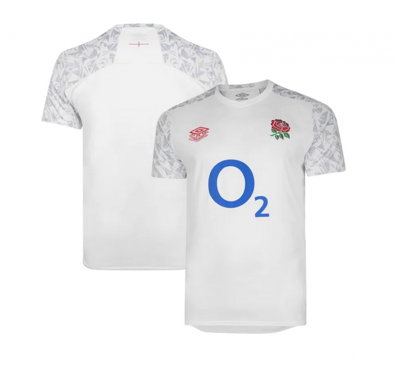Official ENGLAND RUGBY GYM TOP white