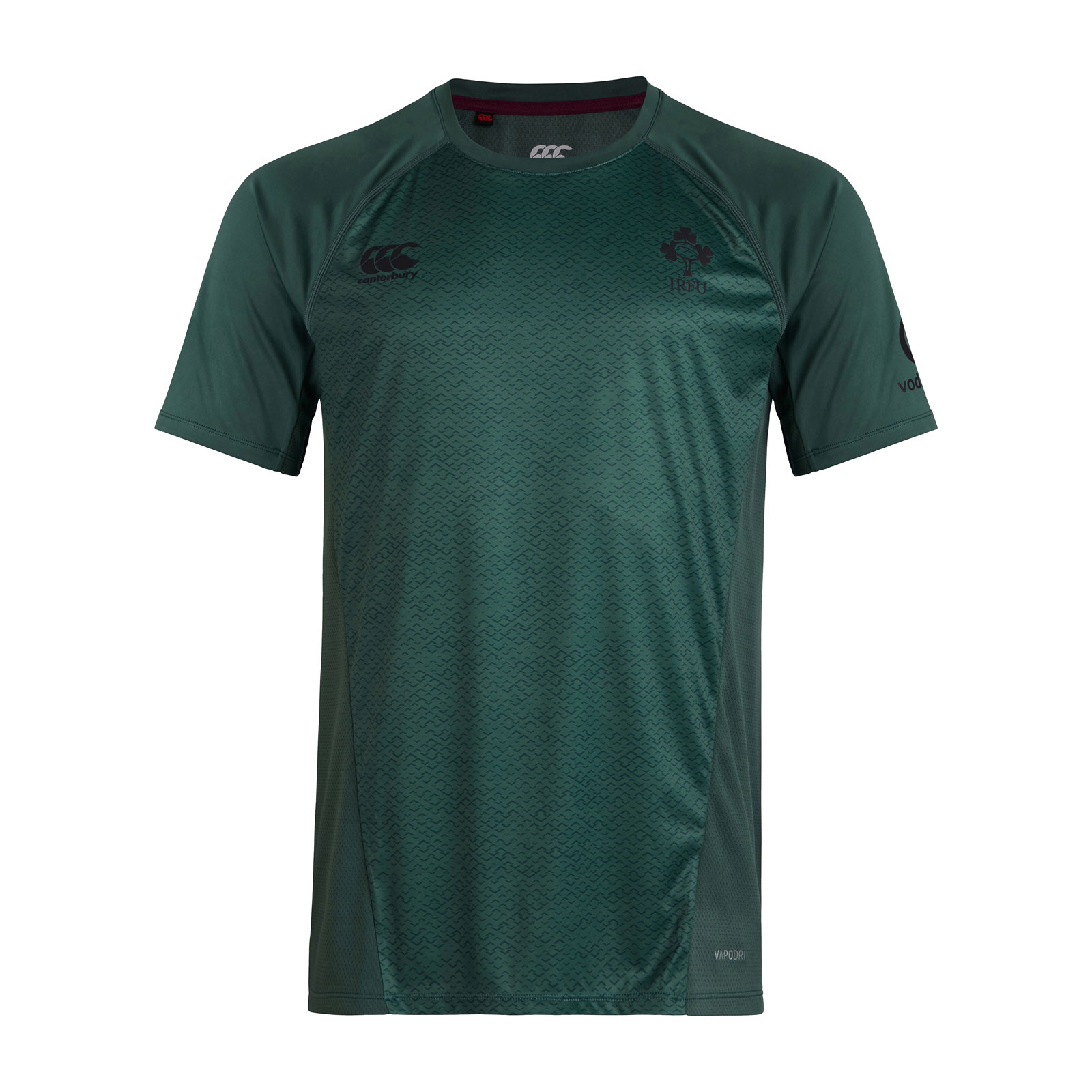 Canterbury Mens Ireland Training Top Shirt Short Sleeve Round Neck Mesh 