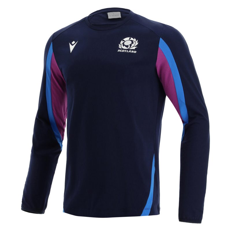 Scotland Rugby Official Long Sleeve CottonPoly T-shirt