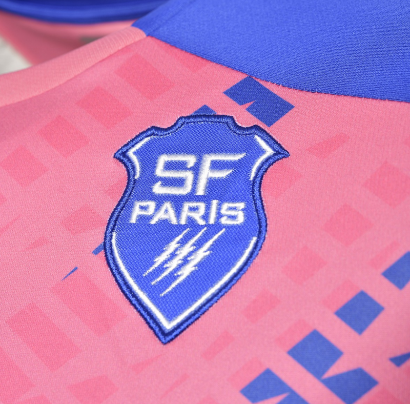 Stade Francais Mens Jersey 2021/2022 Training in Pink badge