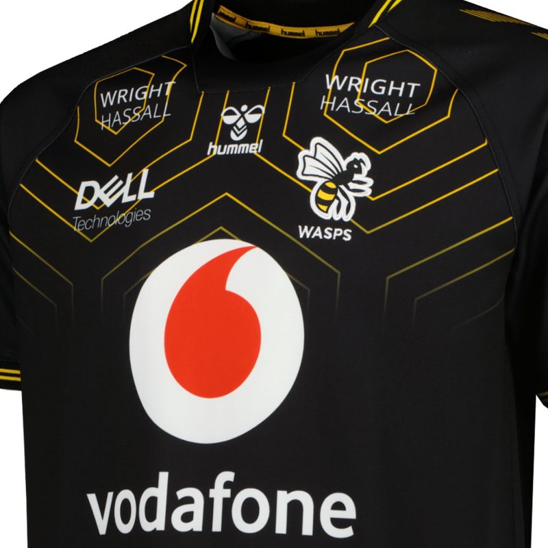 Wasps Rugby Replica Match Shirt Black Zoom