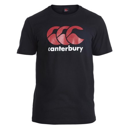 White Canterbury CCC Rugby Men's Run It Straight Slogan T-Shirt New 
