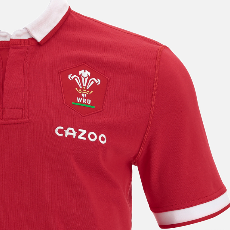 Welsh Rugby 2021/22 SS home cotton replica shirt back zoom