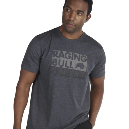 Raging Bull Casual T-Shirt - Dark Grey Marl front