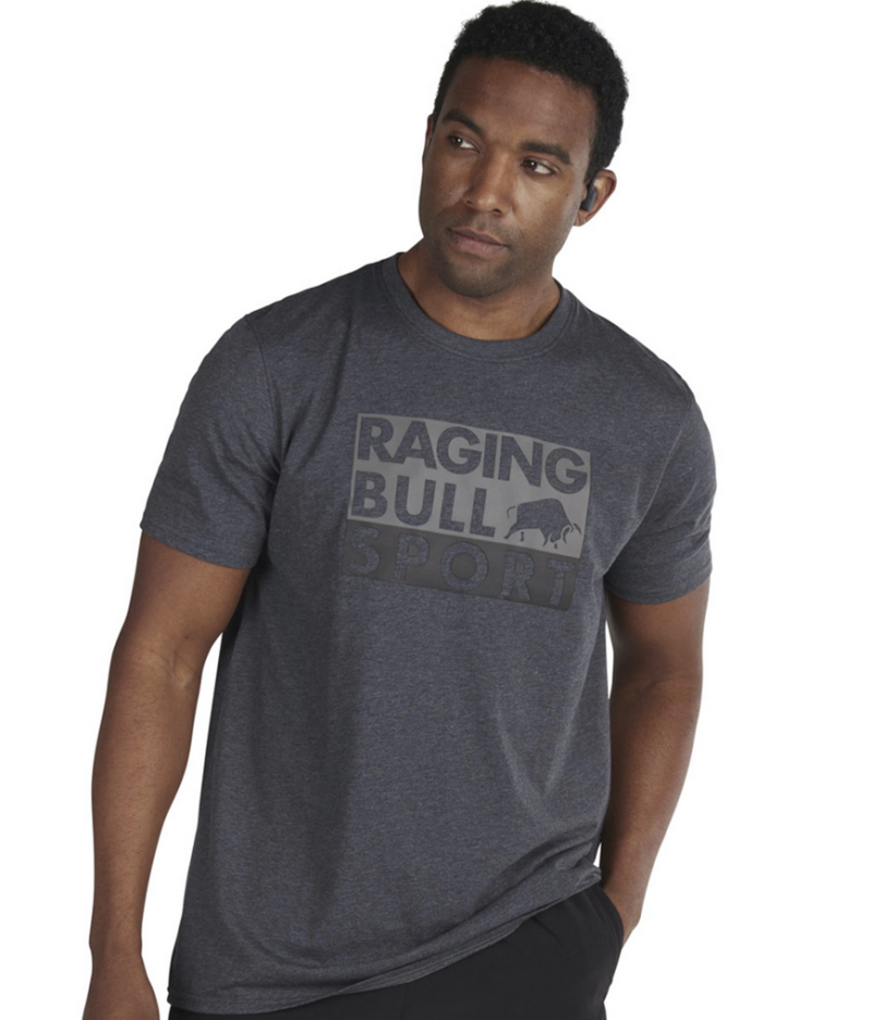 Raging Bull Casual T-Shirt - Dark Grey Marl front