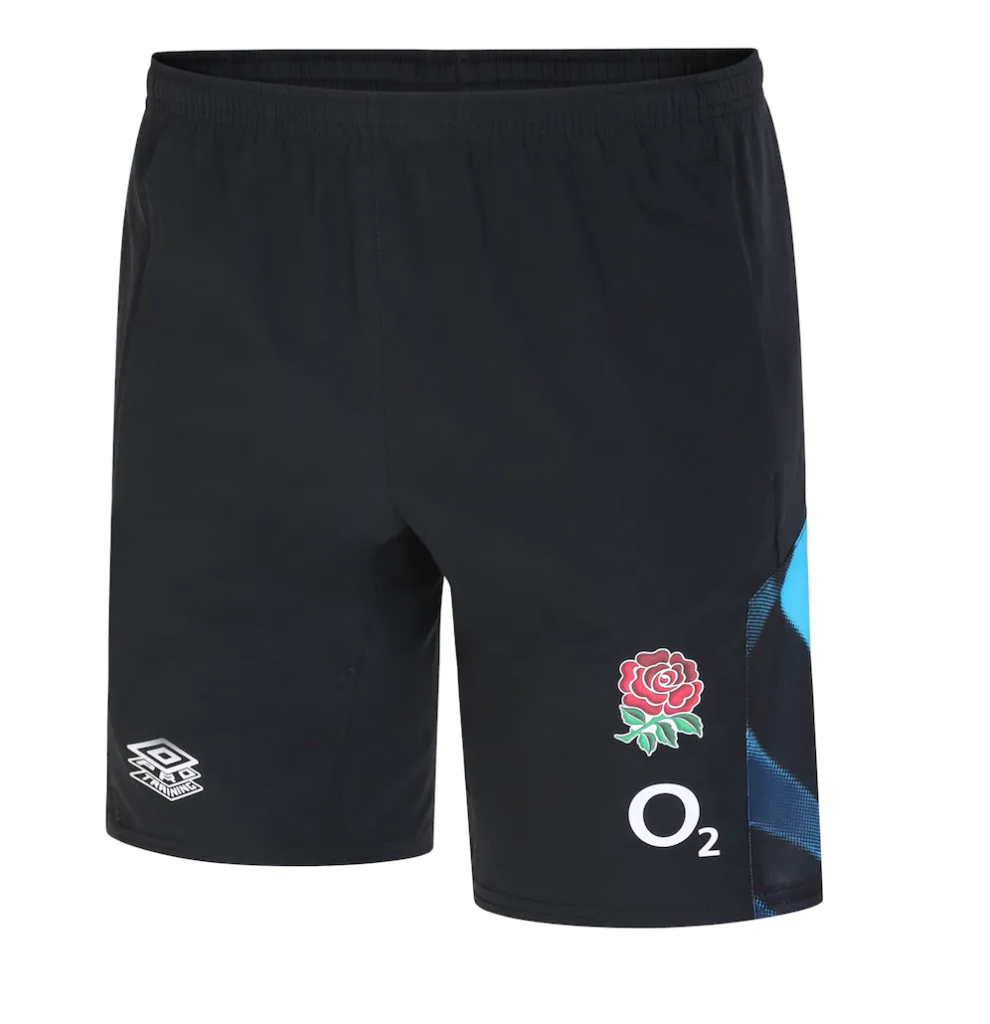 England Rugby Gym Shorts Black The Rugby Shop