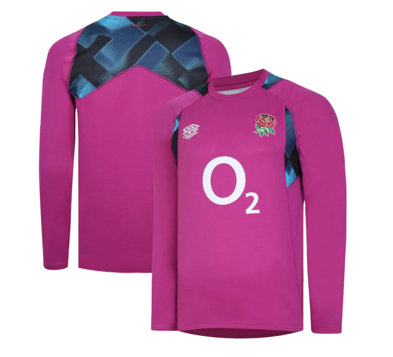 England Rugby Long Sleeve Training Jersey - Purple back new