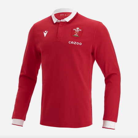 The Official Welsh Rugby Home Cotton Jersey for the 2021/23 season.