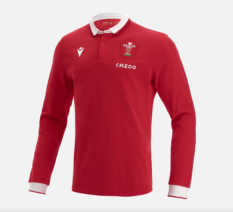 The Official Welsh Rugby Home Cotton Jersey for the 2021/23 season.