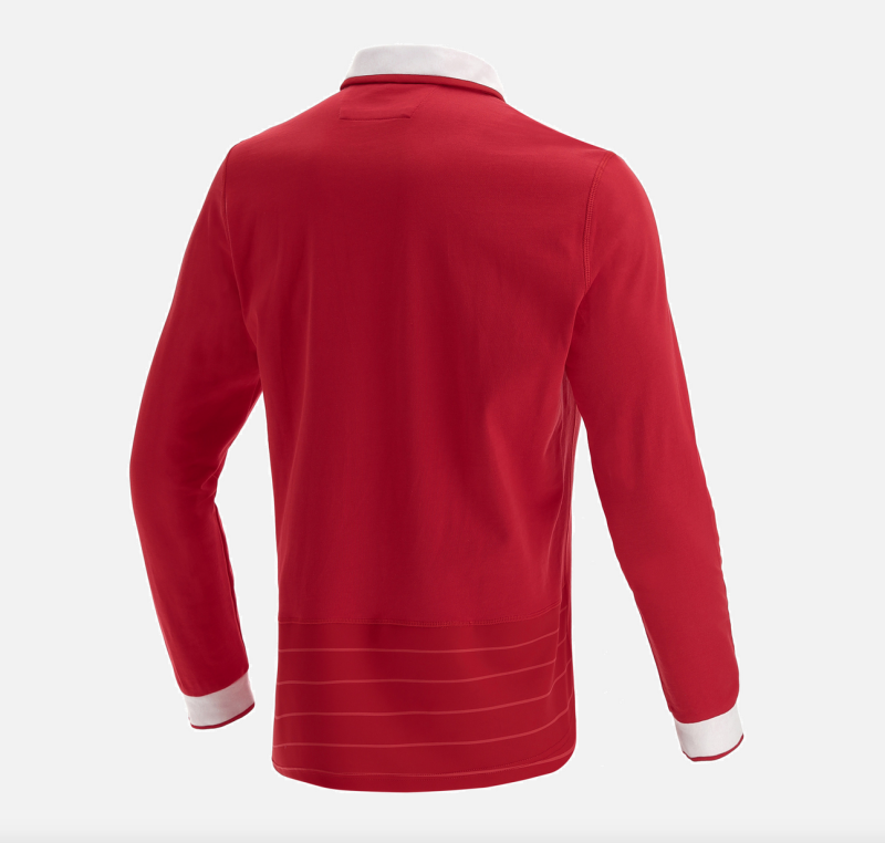 The Official Welsh Rugby Home Cotton Jersey for the 2021/23 season back