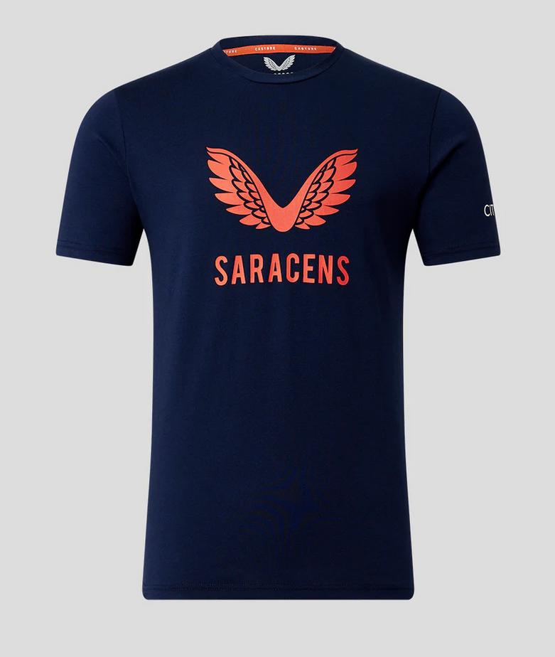 Saracens Navy Men's Logo T-Shirt