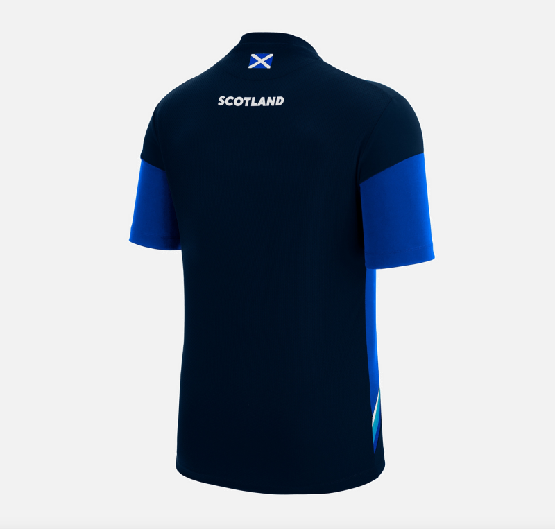 Scotland Rugby 22/23 Poly Gym T-Shirt Navy back