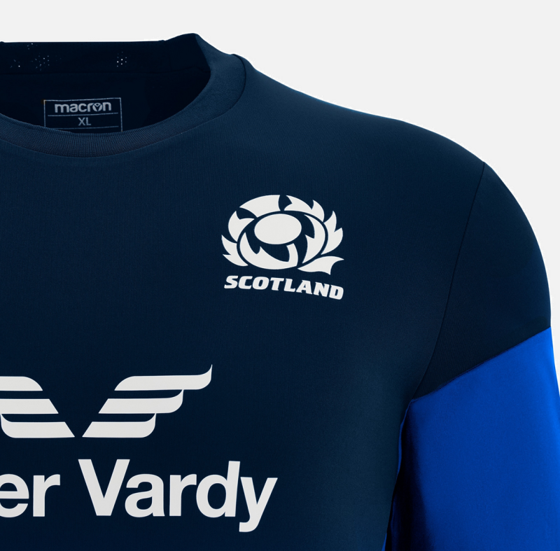 Scotland Rugby 22/23 Poly Gym T-Shirt Navy front
