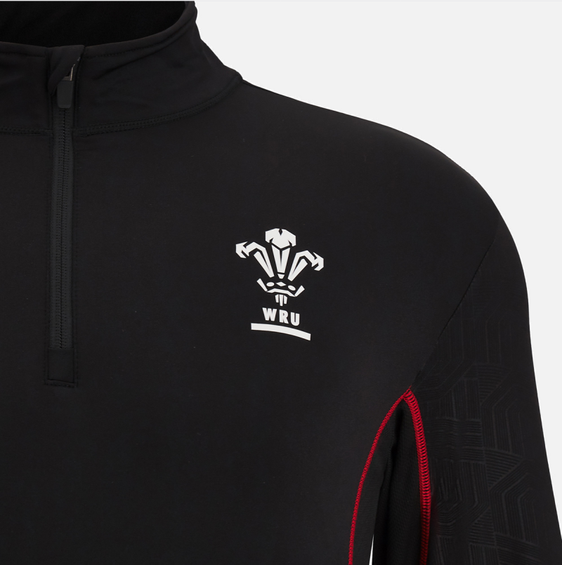 Welsh Rugby 2022/23 1/4 zip softshell sweatshirt front