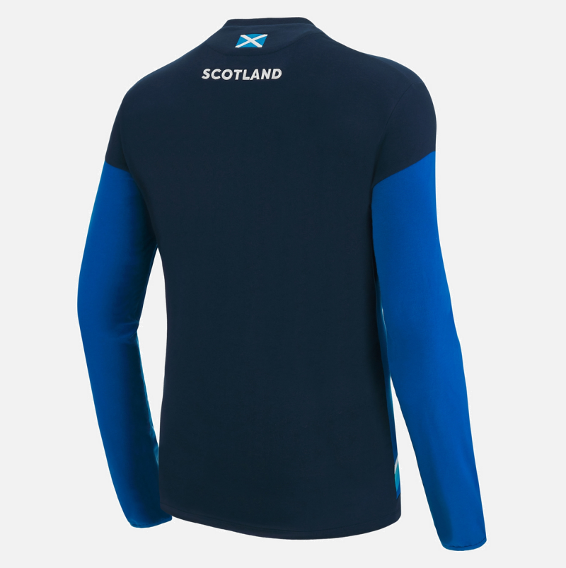 Scotland Rugby 2022/23 long sleeve polycotton tee back