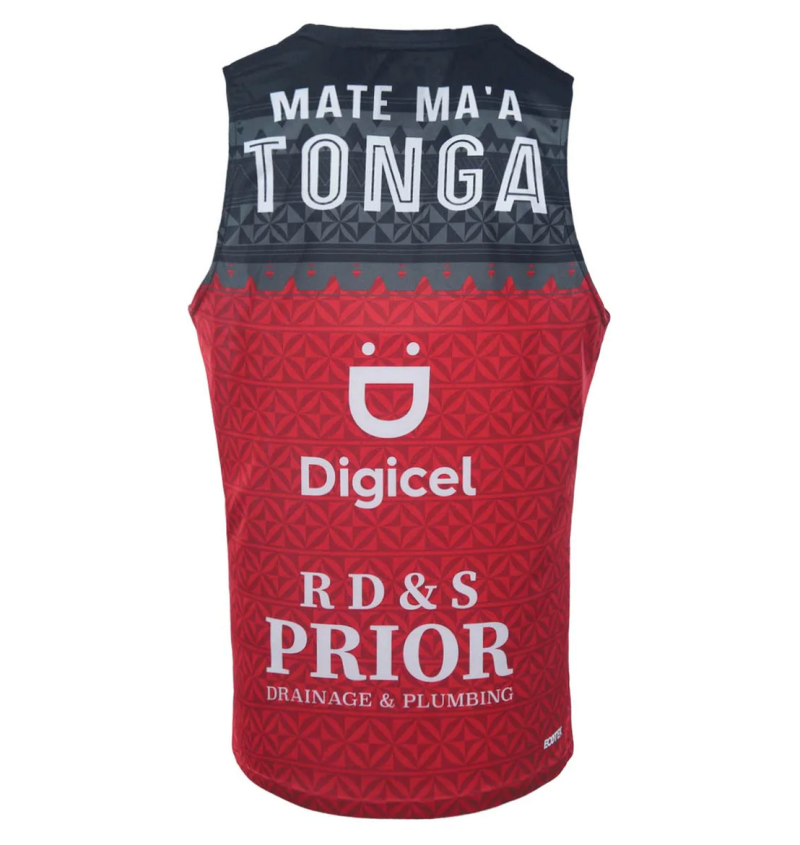 Tonga Rugby League Mens Training Singlet/Vest back