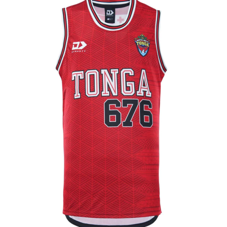 2022 Tonga Rugby League Mens Basketball Singlet