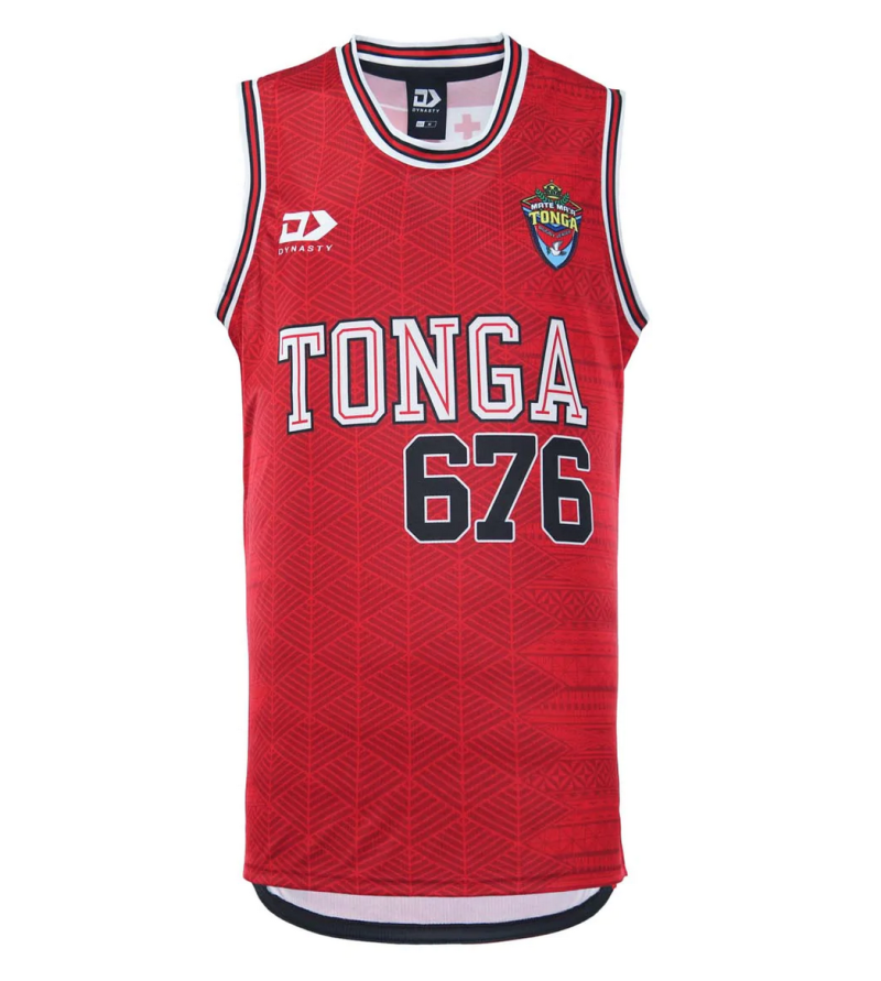 2022 Tonga Rugby League Mens Basketball Singlet