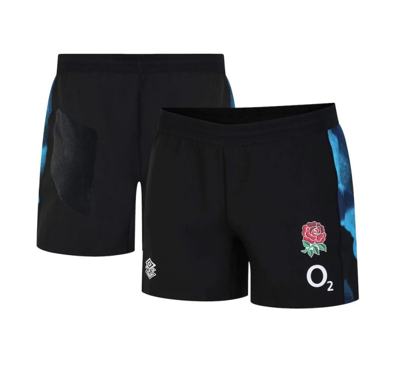 England Rugby Training Shorts - Black front