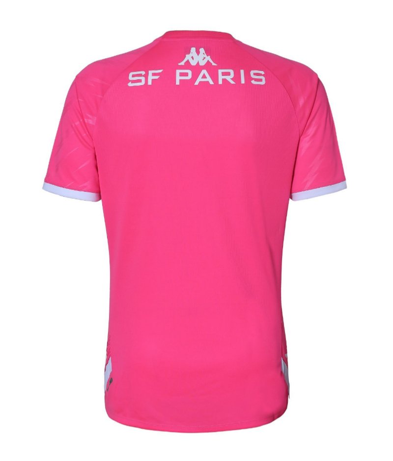 T-shirt KAPPA Stade Français Paris 22/23 Aboupret rose pour homme back