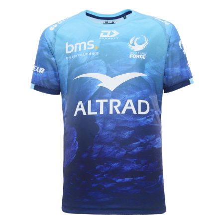 2024 Western Force Mens Training Tee - Blue_WFTEM24001_front