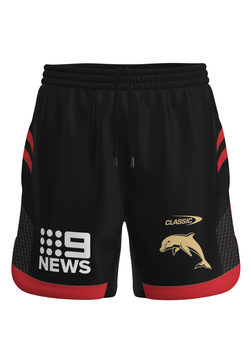 DOLPHINS MENS TRAINING SHORTS FRONT