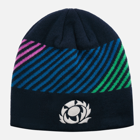 Scotland Rugby navy, purple and green beanie