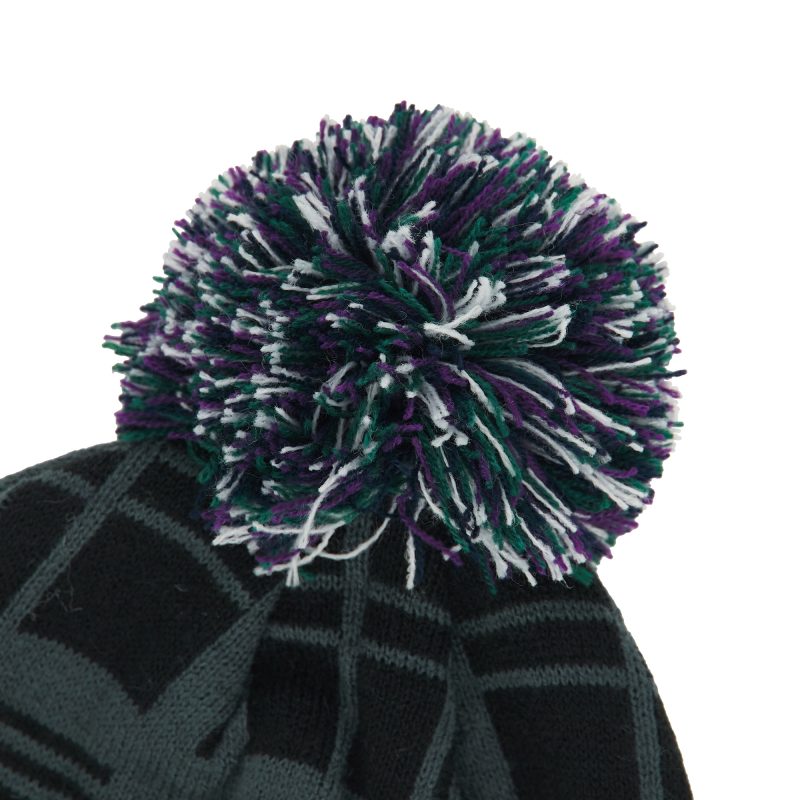 Scotland Rugby Bobble Hat - Black/Ant 2