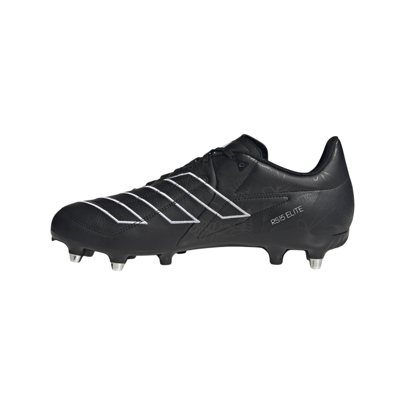 adidas RS15 Firm Ground Rugby Boots Black left