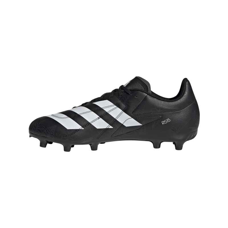adidas RS15 Firm Ground Rugby Boots - Black left