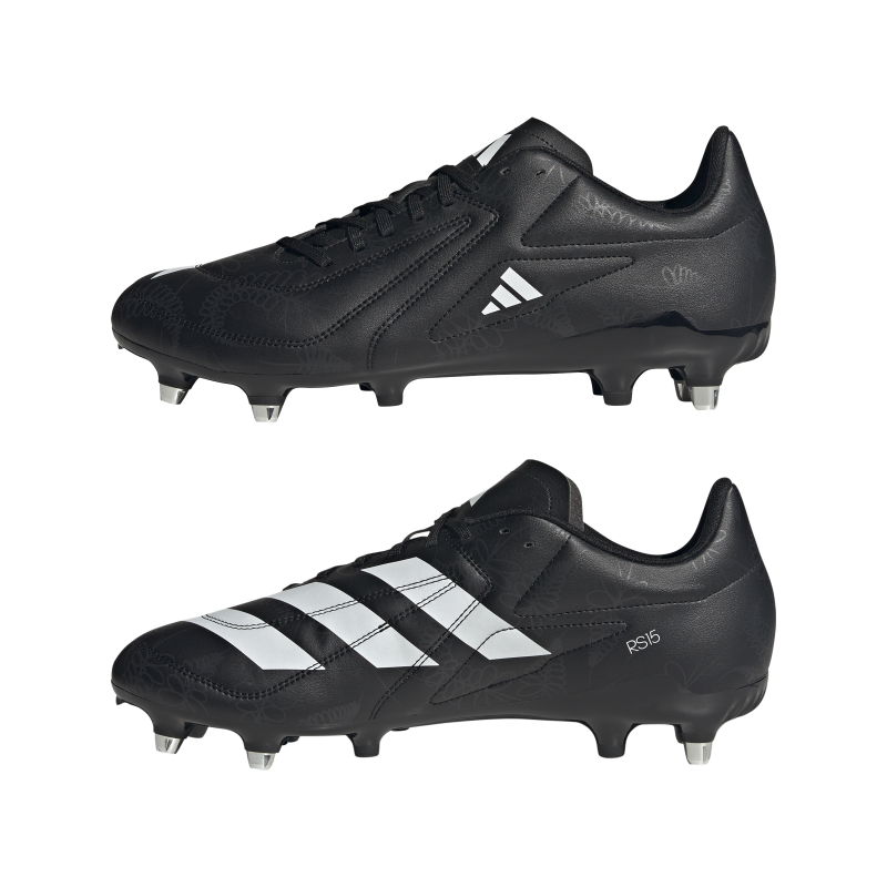 Adidas RS15 Rugby Boot black pair