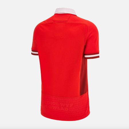 2023 Welsh Rugby home slim fit match shirt back