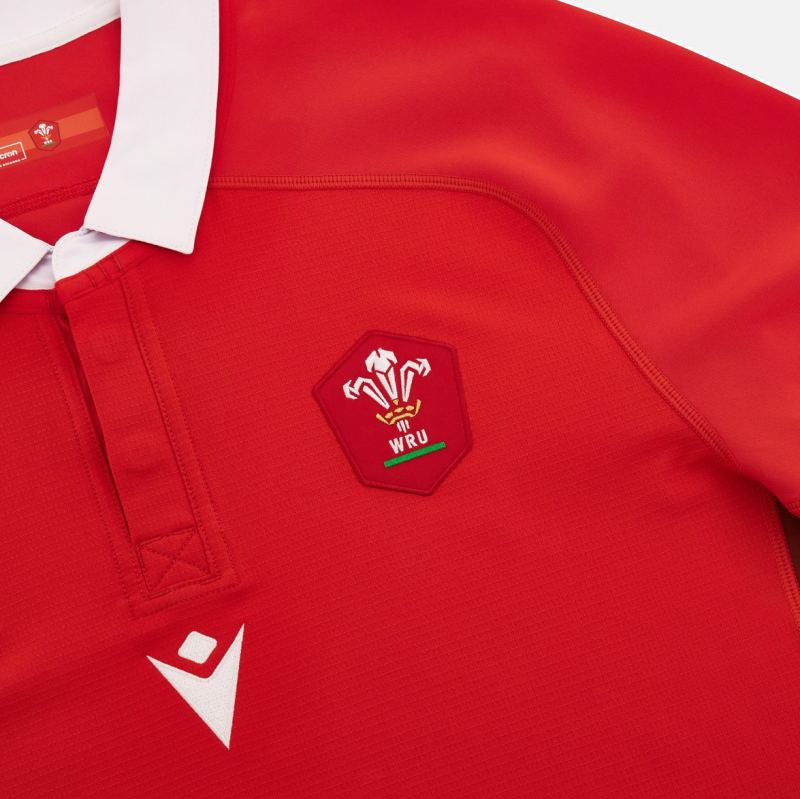 2023 Welsh Rugby home slim fit match shirt back front