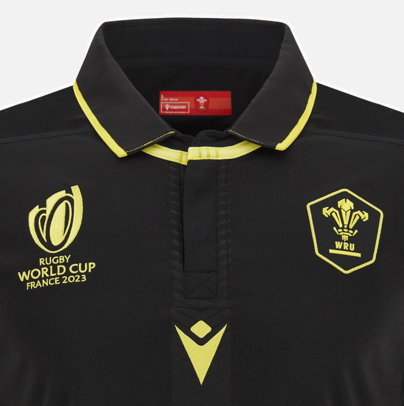 RWC 2023 Welsh Rugby away replica shirt black