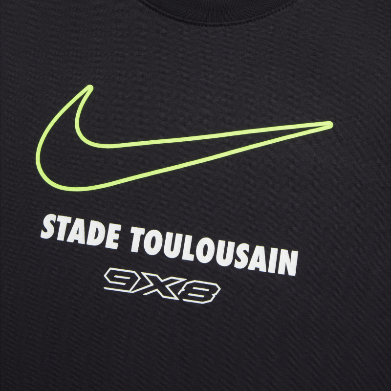 2023/24 Stade Toulouse Mens Nike Cotton T-shirt - Black 2