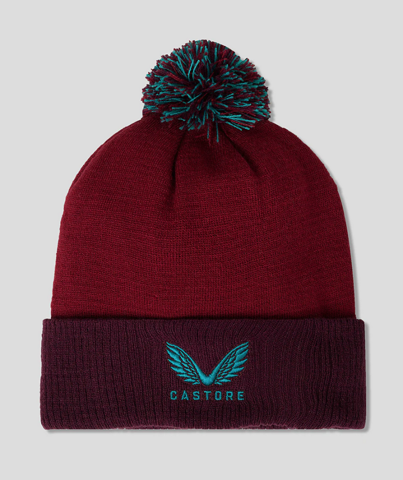 Stay warm in the stands in the brand new Scarlets Castore Bobble Hat 23/24 back