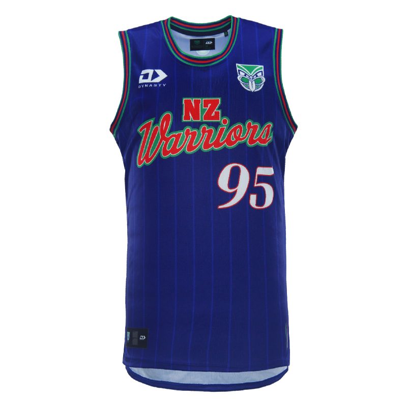 2024 New Zealand Warriors Mens Basketball Singlet - Royal_NWSIM24003_front