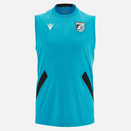Cardiff Blues Aqua blue sleeveless training vest