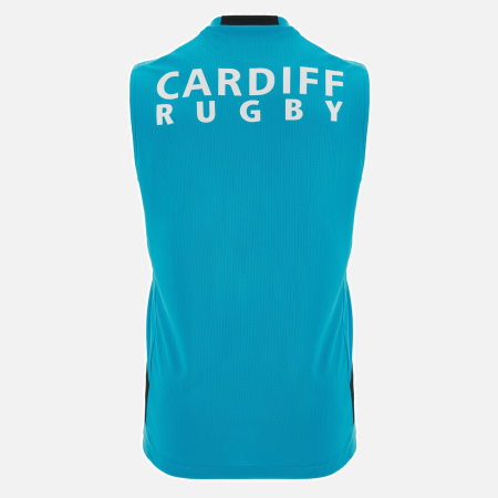 Cardiff Blues Aqua blue sleeveless training vest 1