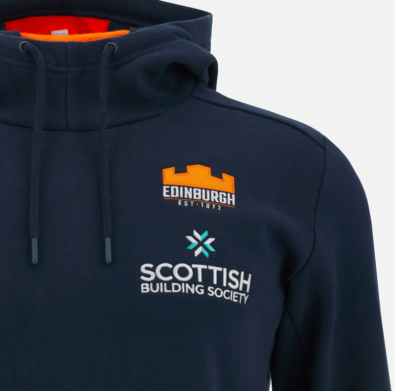 Edinburgh Rugby 2023/24 kangaroo pouch hoody front