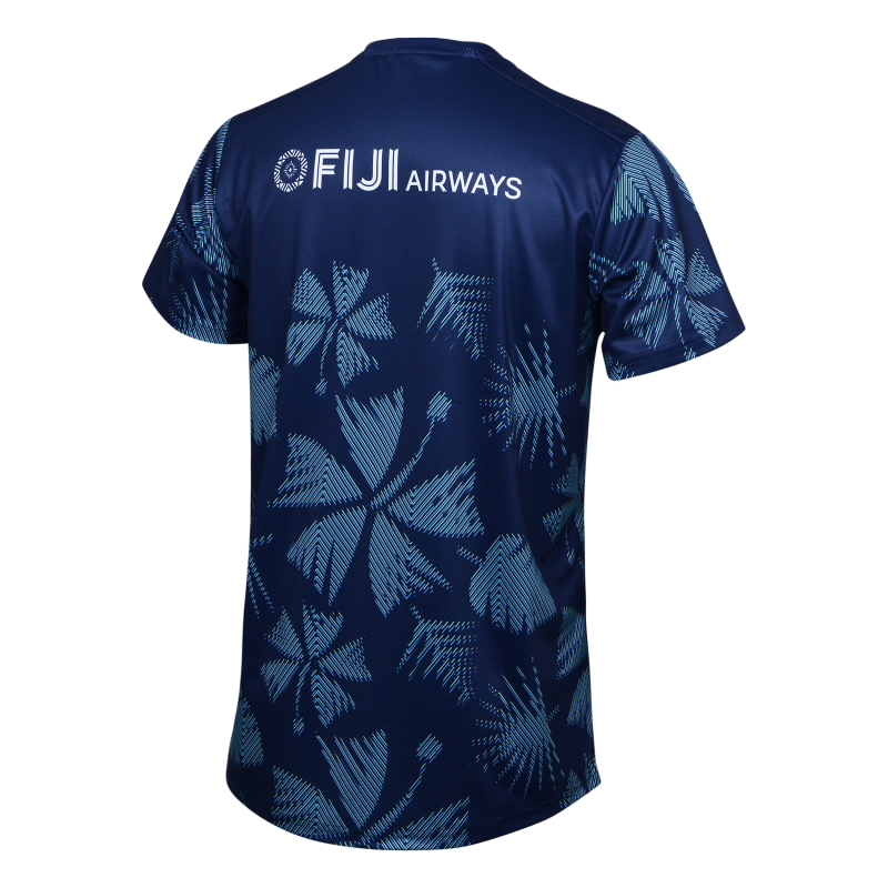 Fiji Drua 2024 training T blue back
