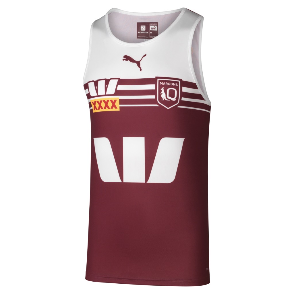 2024 QLD Maroons Men's Training Singlet The Rugby Shop