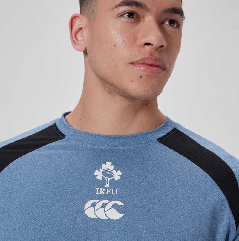 2024/25 Ireland Rugby Elite Training T-shirt blue front