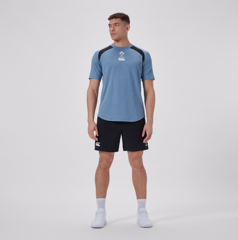 2024/25 Ireland Rugby Elite Training T-shirt blue front 1