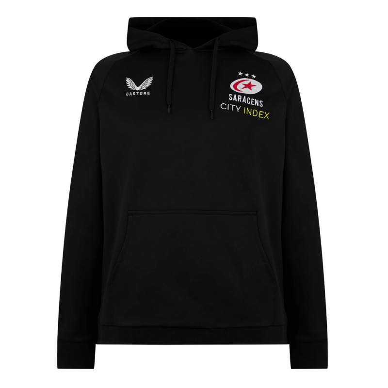 Saracens Rugby Hoodie - Black