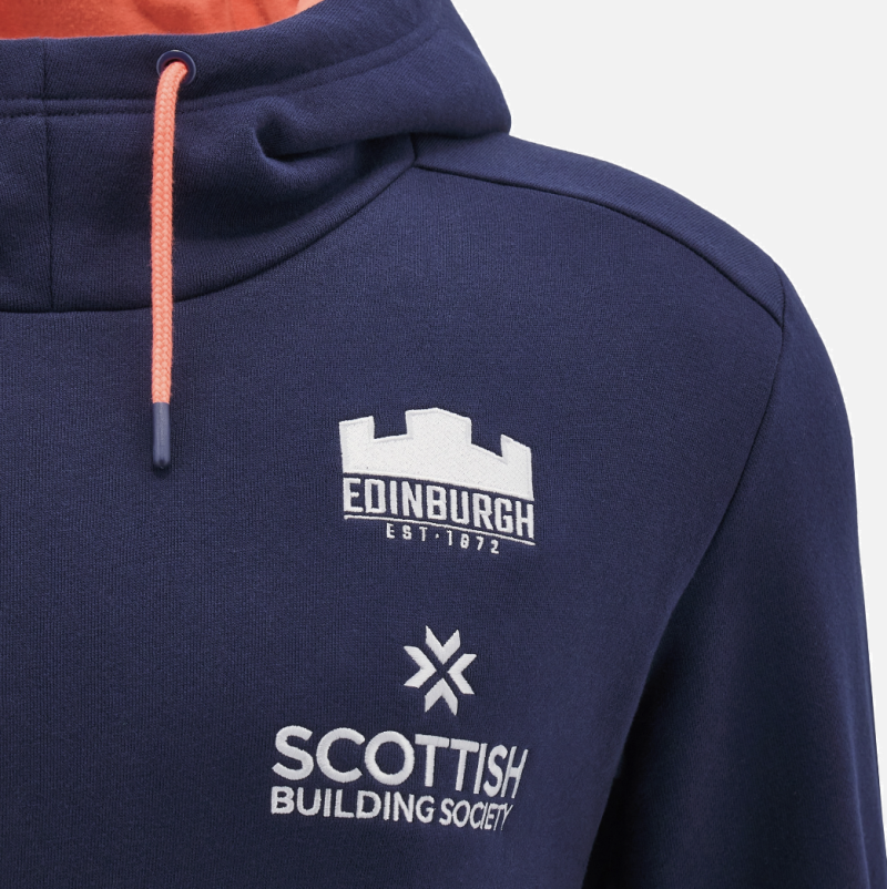 Edinburgh Rugby 2024/25 travel kangaroo hoody front