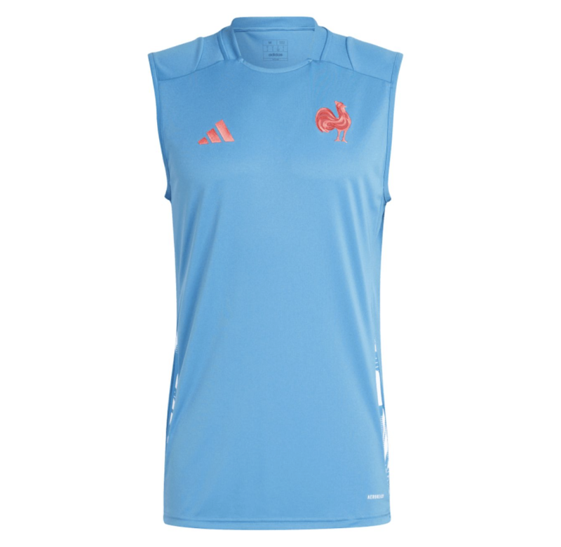 ADIDAS French Rugby Light Blue FFR Training Vest 24/25