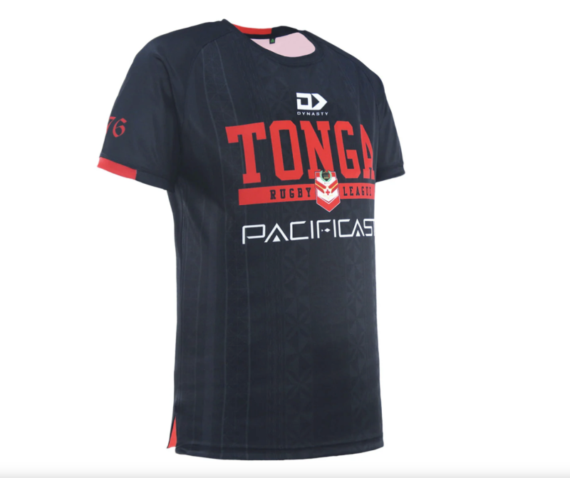 2024 Tonga Rugby League Men’s training Tee black 1