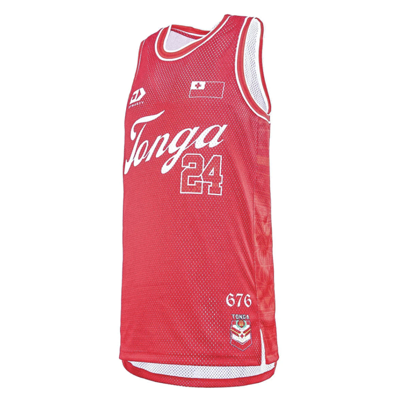 2024 Tonga Rugby League Men’s Basketball Singlet 1